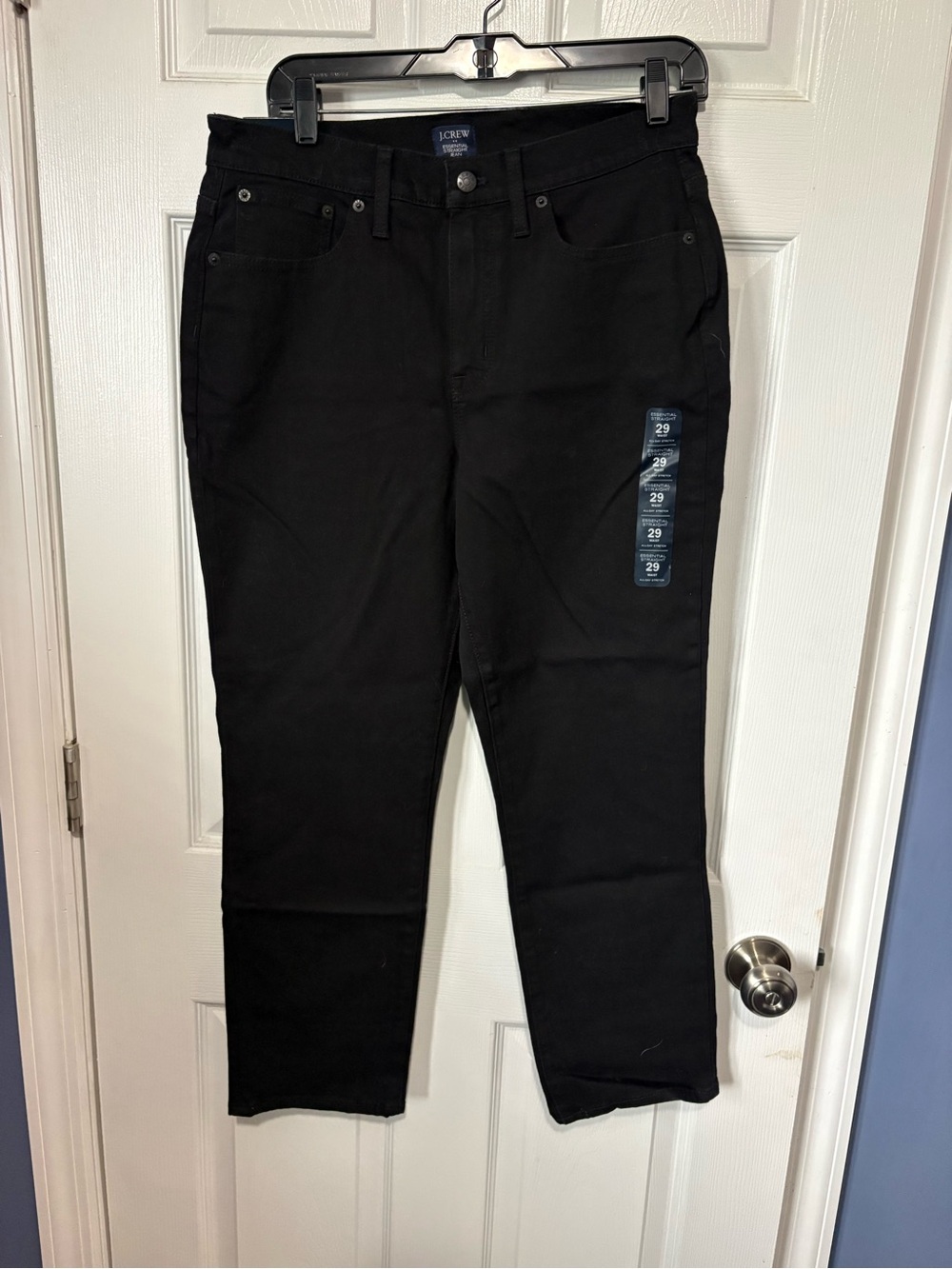 J. Crew Black Straight-Leg Jeans